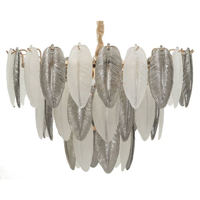 Lampada a Sospensione MF899, Grigio, Vetro, 60x60x40 cm, Seven Design