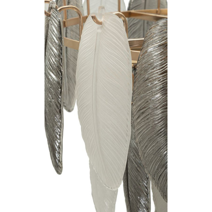 Lampada a Sospensione MF899, Grigio, Vetro, 60x60x40 cm, Seven Design