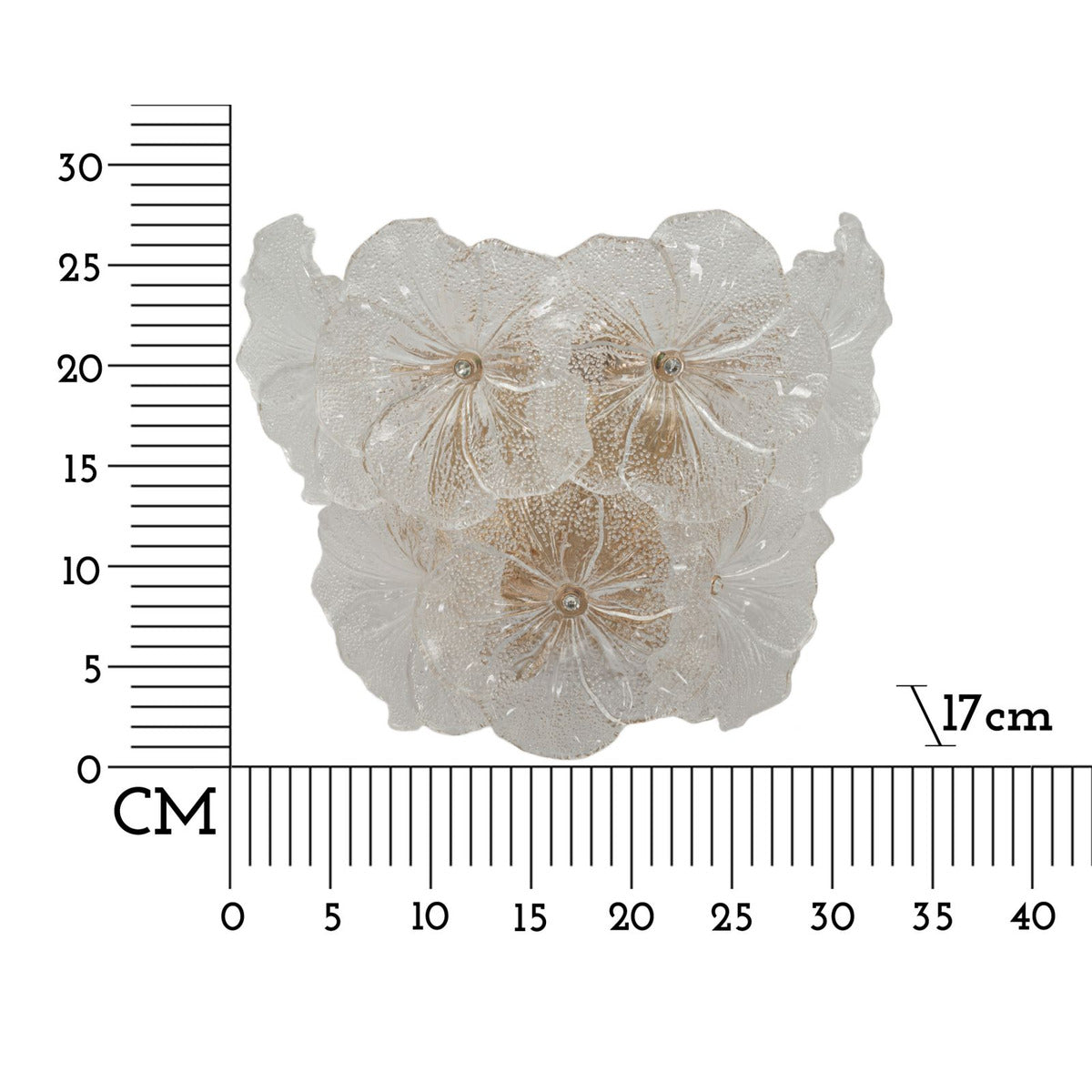 Lampada a Parete MF900, Bianco, Vetro, 33x17x28 cm, Seven Design