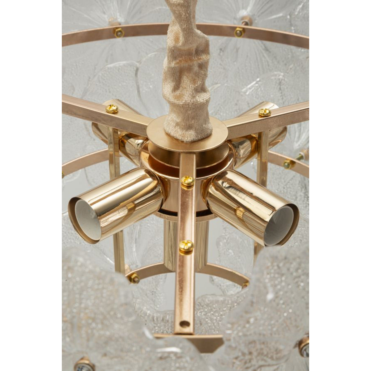 Lampada a Sospensione MF901, Bianco, Vetro, 47x47x30 cm, Seven Design