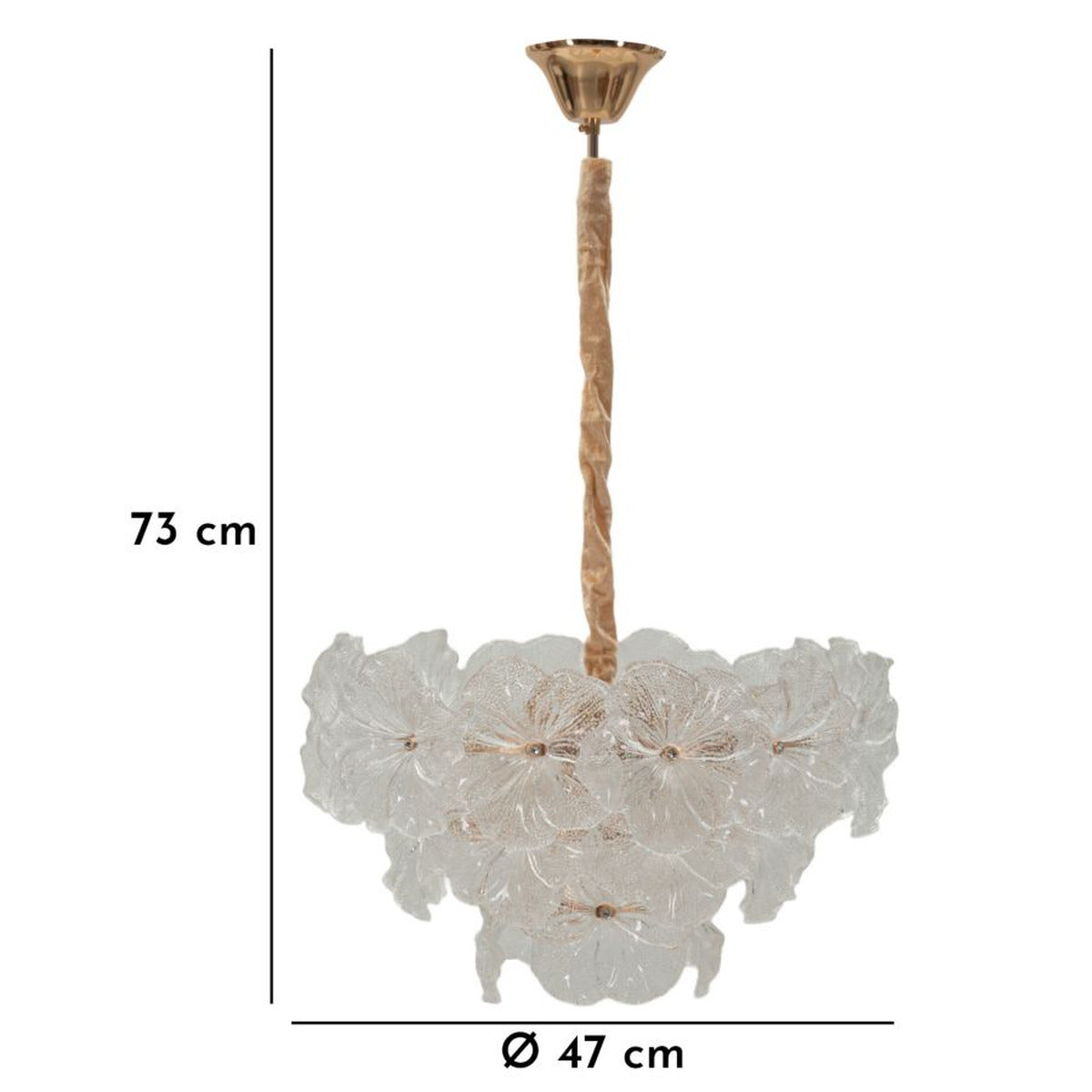 Lampada a Sospensione MF901, Bianco, Vetro, 47x47x30 cm, Seven Design