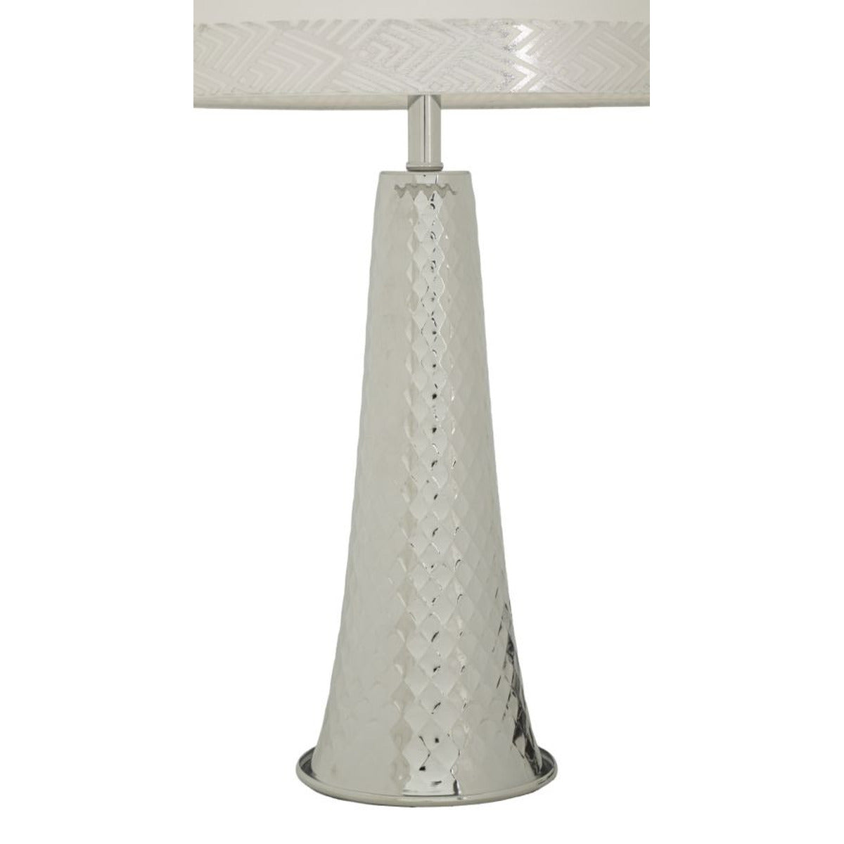Lampada da Tavolo MF902, Argento, Tessuto, 30x30x54 cm, Seven Design