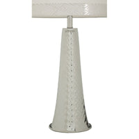 Lampada da Tavolo MF902, Argento, Tessuto, 30x30x54 cm, Seven Design