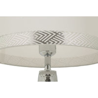 Lampada da Tavolo MF902, Argento, Tessuto, 30x30x54 cm, Seven Design