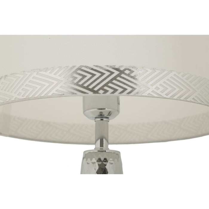 Lampada da Tavolo MF902, Argento, Tessuto, 30x30x54 cm, Seven Design