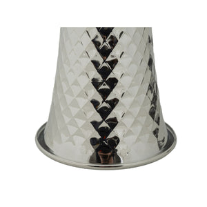 Lampada da Tavolo MF902, Argento, Tessuto, 30x30x54 cm, Seven Design