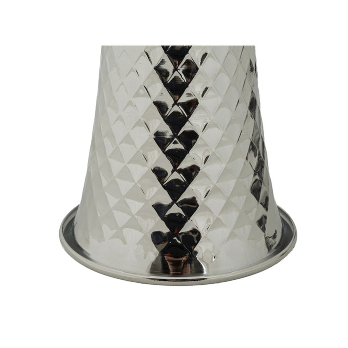 Lampada da Tavolo MF902, Argento, Tessuto, 30x30x54 cm, Seven Design