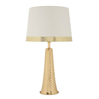 Lampada da Tavolo MF903, Bianco, Tessuto, 30x30x54 cm, Seven Design