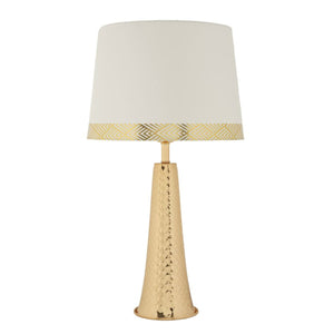 Lampada da Tavolo MF903, Bianco, Tessuto, 30x30x54 cm, Seven Design