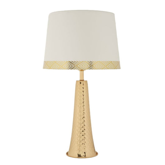 Lampada da Tavolo MF903, Bianco, Tessuto, 30x30x54 cm, Seven Design