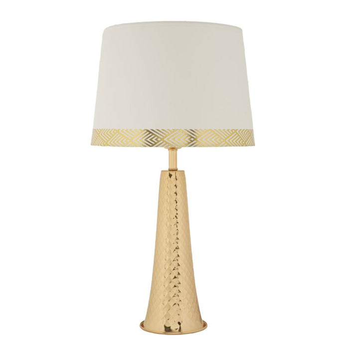 Lampada da Tavolo MF903, Bianco, Tessuto, 30x30x54 cm, Seven Design