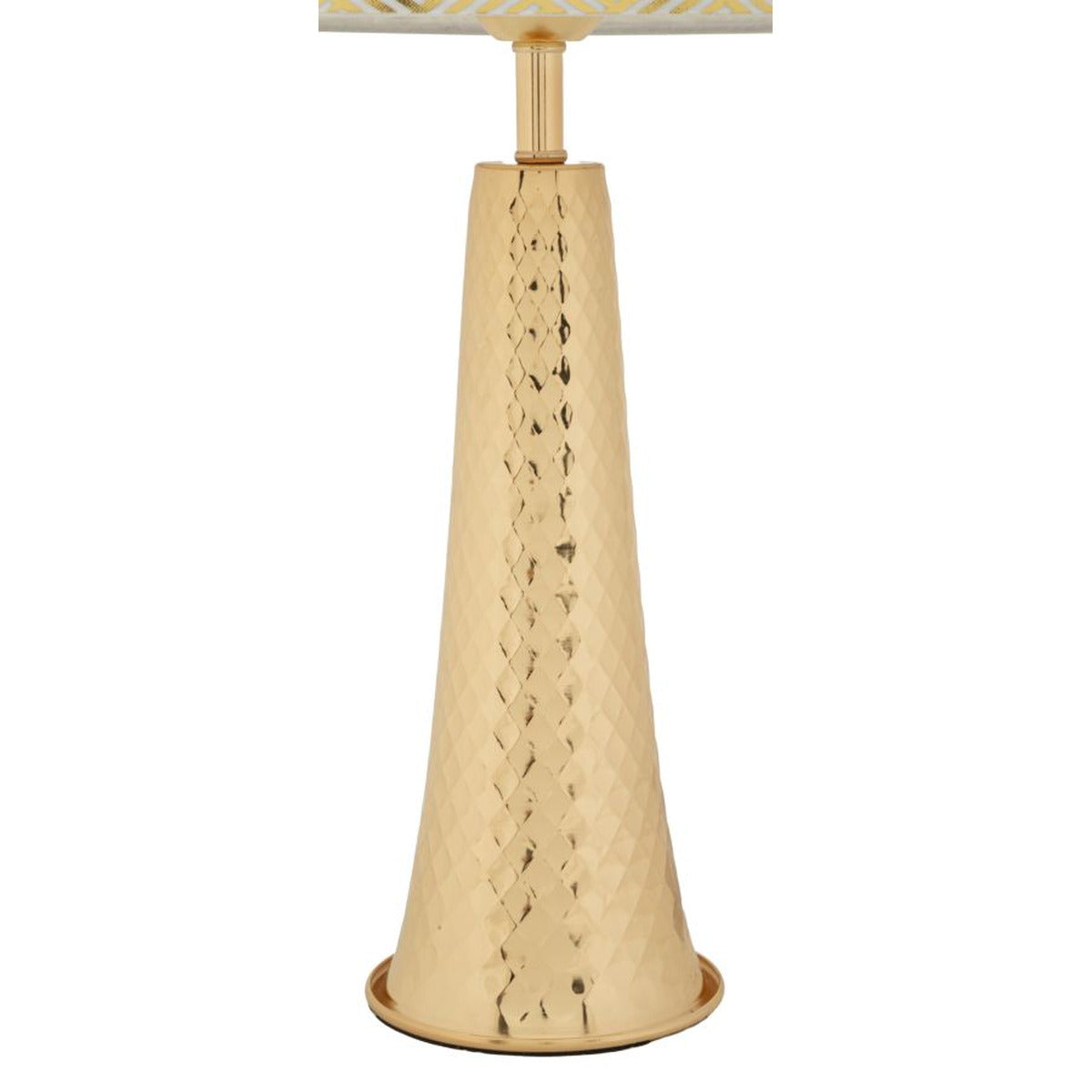 Lampada da Tavolo MF903, Bianco, Tessuto, 30x30x54 cm, Seven Design