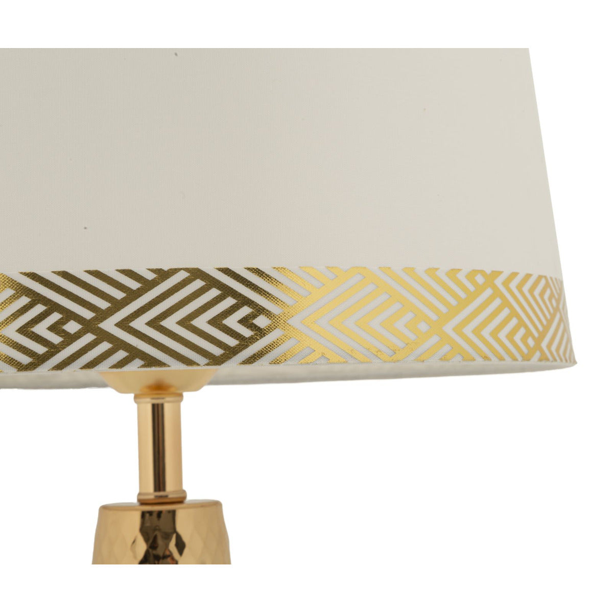 Lampada da Tavolo MF903, Bianco, Tessuto, 30x30x54 cm, Seven Design