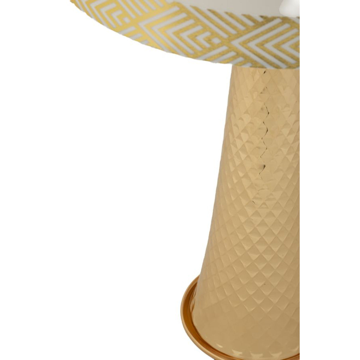 Lampada da Tavolo MF903, Bianco, Tessuto, 30x30x54 cm, Seven Design