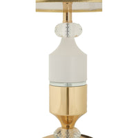 Lampada da Tavolo MF905, Bianco, Tessuto, 30x30x52 cm, Seven Design