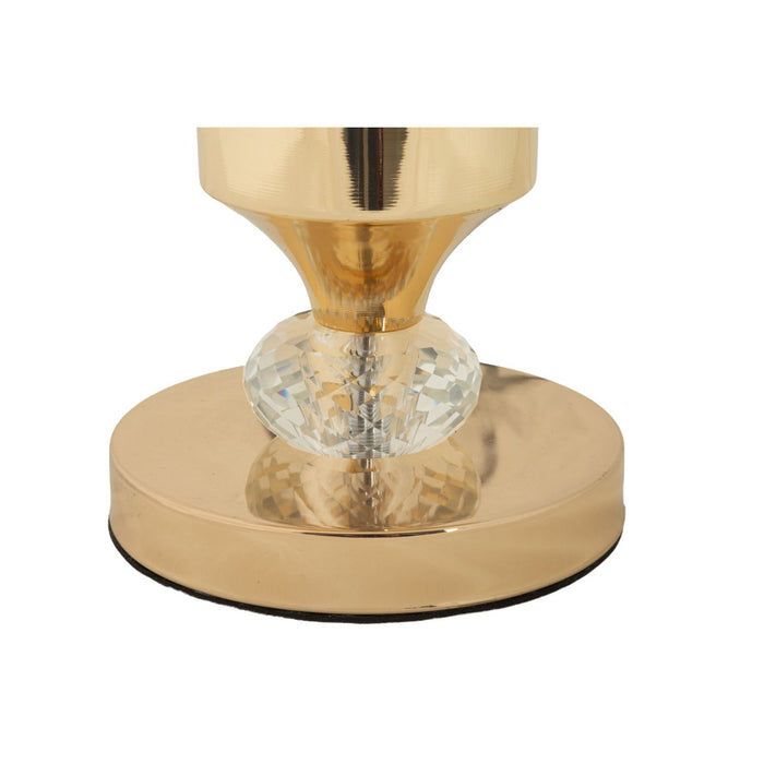 Lampada da Tavolo MF905, Bianco, Tessuto, 30x30x52 cm, Seven Design