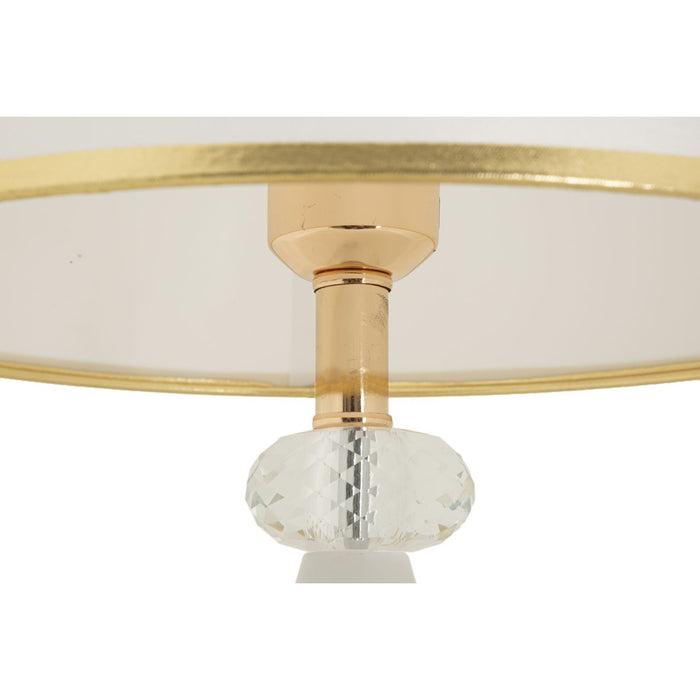 Lampada da Tavolo MF905, Bianco, Tessuto, 30x30x52 cm, Seven Design