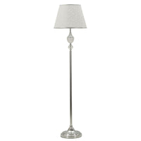 Lampada da Terra MF906, Argento, Tessuto, 40x40x158 cm, Seven Design