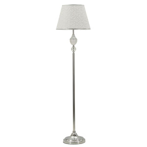 Lampada da Terra MF906, Argento, Tessuto, 40x40x158 cm, Seven Design