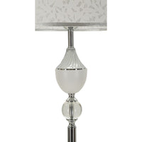 Lampada da Terra MF906, Argento, Tessuto, 40x40x158 cm, Seven Design