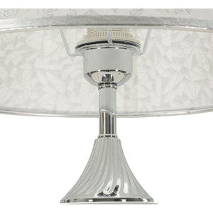 Lampada da Terra MF906, Argento, Tessuto, 40x40x158 cm, Seven Design