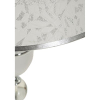 Lampada da Terra MF906, Argento, Tessuto, 40x40x158 cm, Seven Design