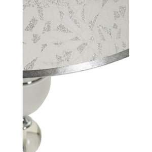 Lampada da Terra MF906, Argento, Tessuto, 40x40x158 cm, Seven Design