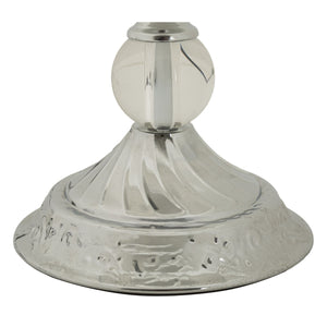 Lampada da Tavolo MF907, Argento, Tessuto, 30x30x54 cm, Seven Design