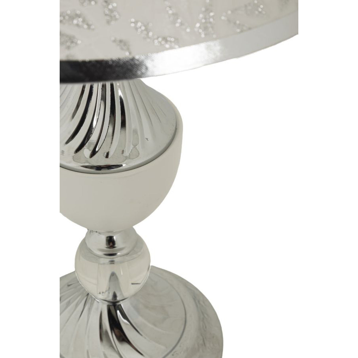 Lampada da Tavolo MF907, Argento, Tessuto, 30x30x54 cm, Seven Design