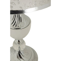 Lampada da Tavolo MF907, Argento, Tessuto, 30x30x54 cm, Seven Design
