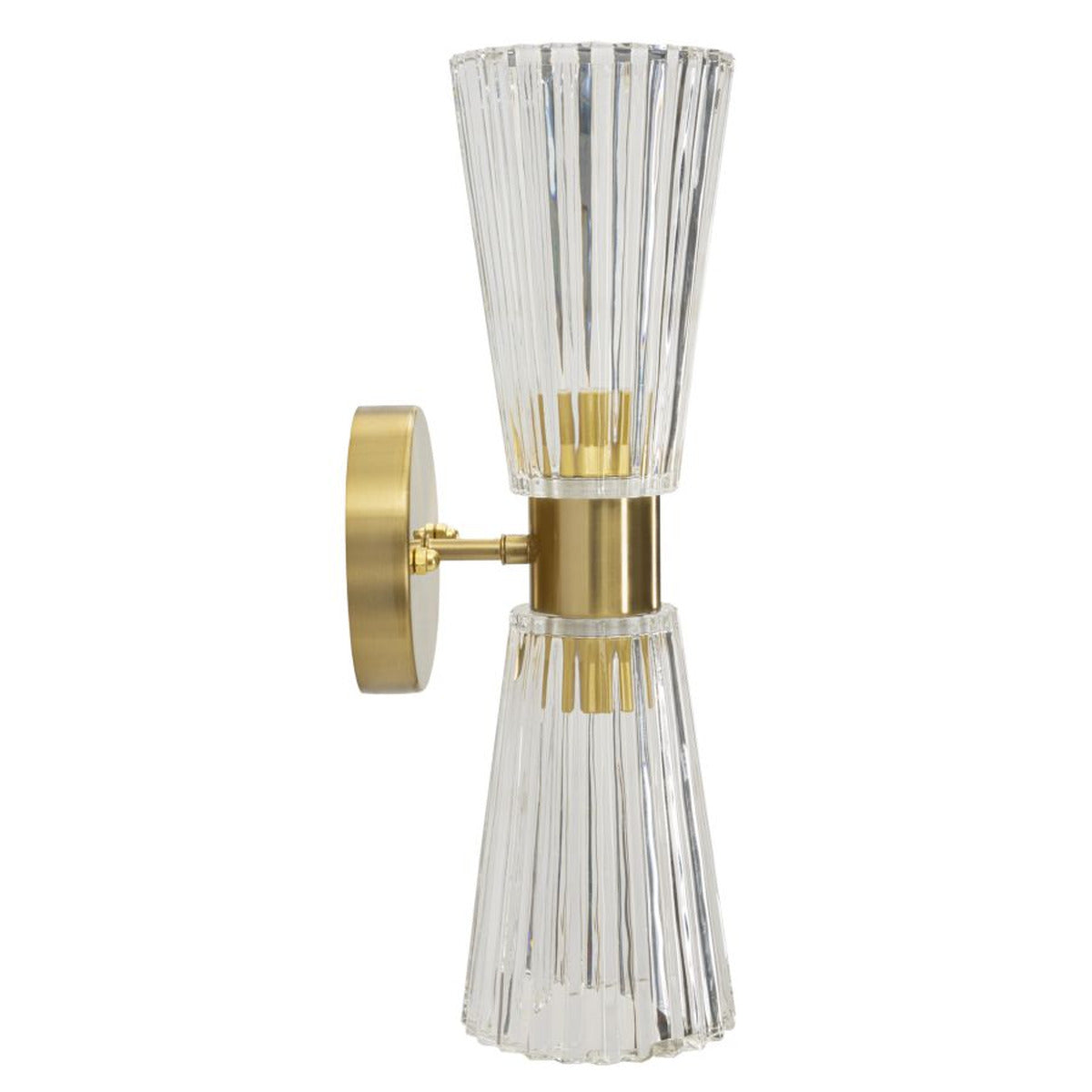 Lampada a Parete MF908, Oro, Vetro, 11x16x40 cm, Seven Design