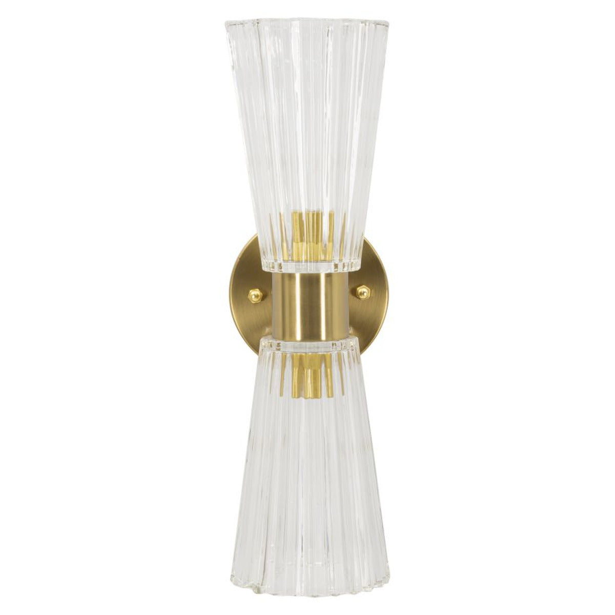 Lampada a Parete MF908, Oro, Vetro, 11x16x40 cm, Seven Design