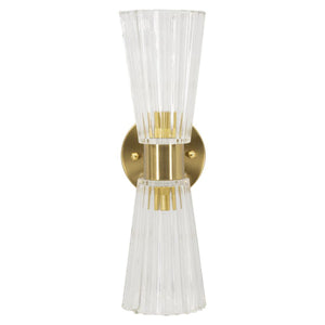 Lampada a Parete MF908, Oro, Vetro, 11x16x40 cm, Seven Design