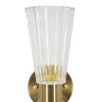 Lampada a Parete MF908, Oro, Vetro, 11x16x40 cm, Seven Design
