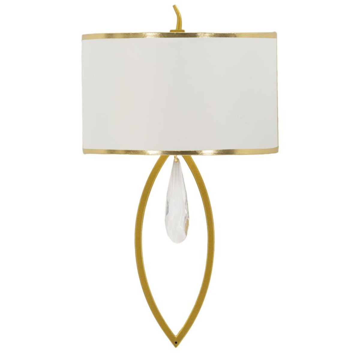 Lampada a Parete MF909, Bianco, Tessuto, 16x15x50 cm, Seven Design