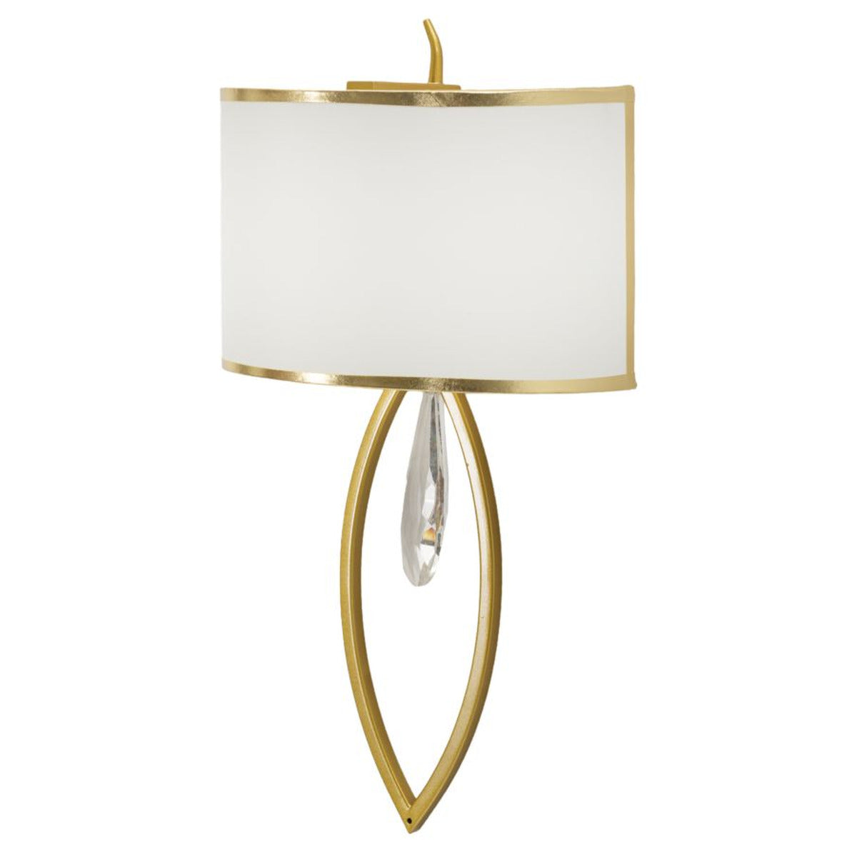 Lampada a Parete MF909, Bianco, Tessuto, 16x15x50 cm, Seven Design