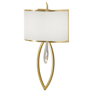 Lampada a Parete MF909, Bianco, Tessuto, 16x15x50 cm, Seven Design