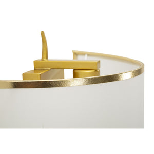 Lampada a Parete MF909, Bianco, Tessuto, 16x15x50 cm, Seven Design