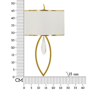 Lampada a Parete MF909, Bianco, Tessuto, 16x15x50 cm, Seven Design