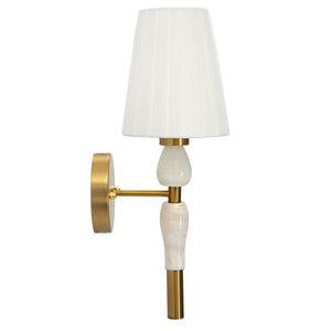 Lampada a Parete MF912, Bianco, Tessuto, 16x20x46 cm, Seven Design