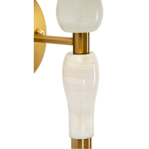 Lampada a Parete MF912, Bianco, Tessuto, 16x20x46 cm, Seven Design