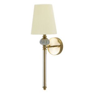 Lampada a Parete MF913, Bianco, Tessuto, 17x22x57 cm, Seven Design