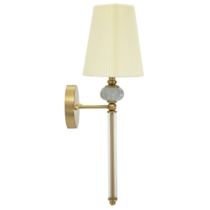 Lampada a Parete MF913, Bianco, Tessuto, 17x22x57 cm, Seven Design