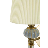 Lampada a Parete MF913, Bianco, Tessuto, 17x22x57 cm, Seven Design