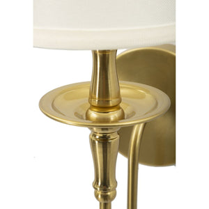 Lampada a Parete MF914, Bianco, Tessuto, 15x22x38 cm, Seven Design