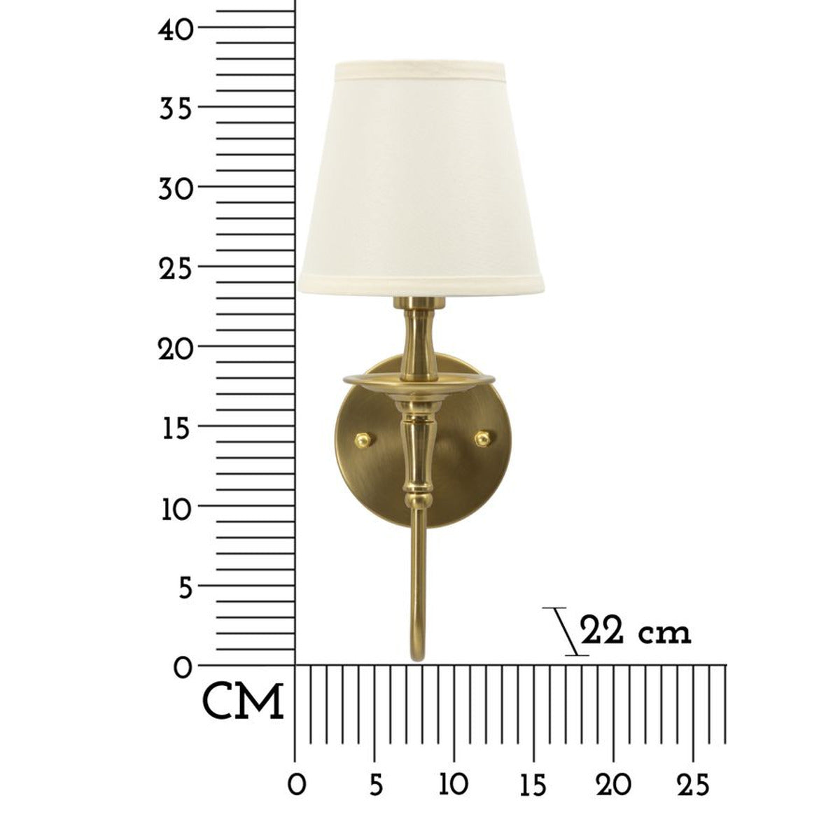 Lampada a Parete MF914, Bianco, Tessuto, 15x22x38 cm, Seven Design