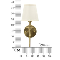 Lampada a Parete MF914, Bianco, Tessuto, 15x22x38 cm, Seven Design