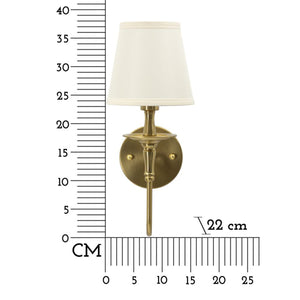 Lampada a Parete MF914, Bianco, Tessuto, 15x22x38 cm, Seven Design