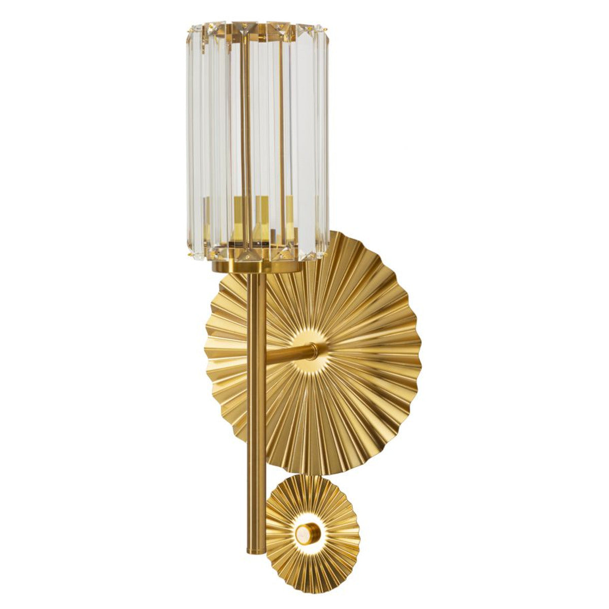 Lampada a Parete MF915, Oro, Vetro, 20x17x47 cm, Seven Design