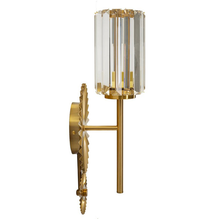 Lampada a Parete MF915, Oro, Vetro, 20x17x47 cm, Seven Design